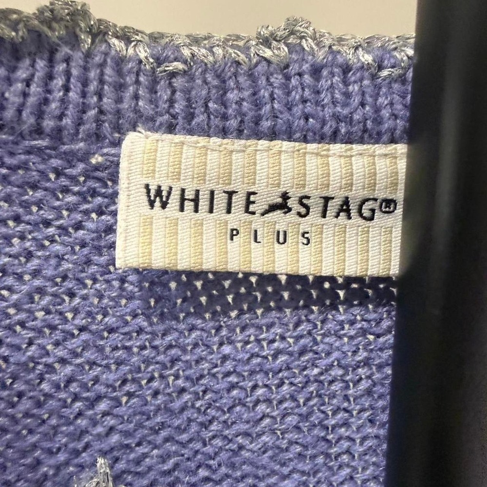 White Stag blue snowflake sweater vest - Picture 2 of 4